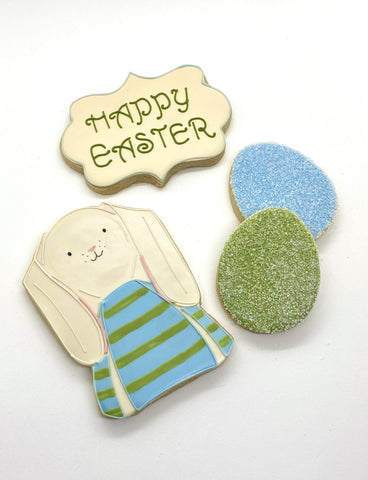 Striped Shirt Bunny Cookie Gift Box