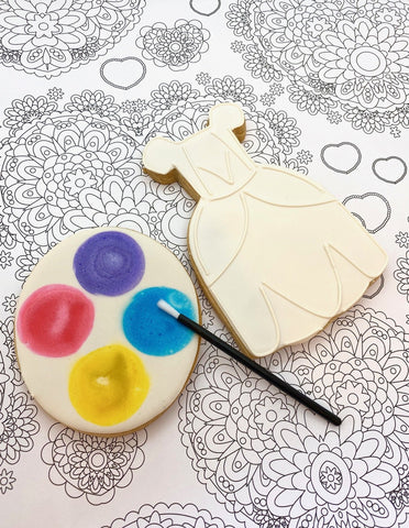Paint Your Own Princess Dress Cookie
