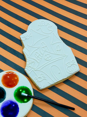 Paint Your Own Haunted House Cookie