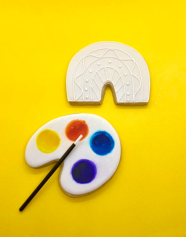 Paint Your Own Boho Rainbow Cookie