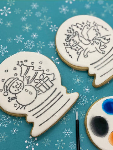 Paint Your Own Snow Globe Cookie Kit